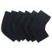 Soft Gel Heel Socks for Dry Hard Cracked Skin - Moisturizing Day/Night Care - 3 Pairs (Black) | Ventilated Open Toe Design - Buy Online on GoSupps.com