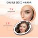 Kostlich Travel Makeup Mirror with Lights - 2-Sided 1x/7x Magnifying Compact Mirror - Rechargeable & Portable - Black - Buy Online on GoSupps.com
