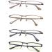 Eyekepper 4 Pack Half Rim Metal Reading Glasses for Men +2.00 | Stylish Spring Hinge Computer Glasses International Shipping - Buy Online on GoSupps.com