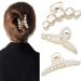 Shop Elegant 3-Piece Gold Pearl Hair Clips | Vintage Rhinestone Hairpins | Wedding Hair Jewelry Set for Women - Buy Online on GoSupps.com