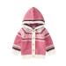 North edge Baby Cardigan Hooded Sweater Newborn Infant Girl Boy Warm Coat Knit Outwear Light Weight Jacket 6-12 Months Pink