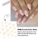 French False Nails 24Pcs Nude Almond Full Cover Press on Nails with Glue - White French Nail Tips for Women Girls | Nails Art #XRFS - Buy Online on GoSupps.com