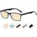 CessBlu Blue Light Blocking Glasses | Anti-UV Computer & Reading Eyewear for Men & Women - Yellow Filter Lens Black 1.5x - Buy Online on GoSupps.com