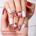 Christmas Red Green White gel nail stickers uv cure semi cured stickers & decals uv stick on gel nails nail polish strips - Buy Online on GoSupps.com