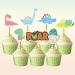 13 Pcs Dinosaurs Cupcake Toppers for Kids Dinosaur Party and Birthday Party Decorations