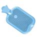 Generic Hot Water Bottle 2 L Rubber Natural Rubber Eco Hot Water Bottle 2 Sides with Slats Light Blue