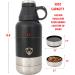 RUFF PUPS 32oz Stainless Steel Dog Water Bottle with Attached Bowls - Vacuum Insulated, Leak Proof for Travel & Outdoor Activities - Buy Online on GoSupps.com