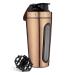 Navaris protein Shaker bottle made of stainless steel - 750ml fitness mug for protein shake - sport drinking bottle for protein shake - for training fitness 750ml metallic copper