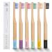 Kids Bamboo Toothbrushes Biodegradable Handle BPA Free Eco Friendly Children Size FSC Certified and PETA Approved Pack of 6 (Spiral Soft Nylon Bristles)