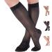 Absolute support elegant compression stockings for women class 2 20-30mmhg - compression socks for varicose veins lymphedema lymphedema lybodema pain relief - support stockings black medium m black