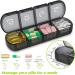 AUVON Weekly Pill Organizer with 7 Daily Large Cases - 4 Times a Day for Fish Oils, Vitamins, Supplements, Medication (Black) - Buy Online on GoSupps.com