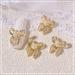 3D Bow Flower Crystal Pendant Chain Decorations Metal Jewelry Manicure Nails Accessories