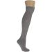 American Made Diabetic Over The Calf Knee Socks for Men - Loose Fit, Non Binding Top - 6 Pairs (3 Black, 3 Gray) - Buy Online on GoSupps.com