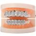 18K Gold-Plated Diamond-Shaped six-Tooth Braces with Silver Upper Teeth - Buy Online on GoSupps.com