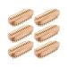 rflaueo 6pcs Wooden Nail Brush Double Sided Scrub Wood Nail Brush for Toes Nails Hands Garden Salon(U94-6)
