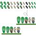 Green snake pattern European and American wearable nails ins style nail art patches flash autumn and winter medium water drop almond nail pieces fake nail patches 1 count (Pack of 1) - Buy Online on GoSupps.com