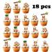 18pcs Cute Monkey Cupcake Toppers for Boys Girls Happy Birthday Banana Safari Jungle Animal Party Decorations Supplies Glitter Monkey Birthday Cake Decorations - Buy Online on GoSupps.com