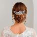 Yean Silver Rhinestone Opal Crystal Wedding Hair Comb - Bridal Hair Clip for Brides & Bridesmaids - Buy Online on GoSupps.com