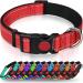 Taglory dog collar soft padded neoprene nylon dog collar for small dogs adjustable and reflective for training red s (1 Pack) red