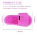 Hizolvio Shower Foot Scrubber - Silicone Bristle Cleaning Brush Slipper for Spa Massager - Exfoliating Dead Skin Remover - Non-Slip Suction Cups - Pink - Buy Online on GoSupps.com
