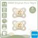 MAM Original Pure Night Soother 2-6 Months (Set of 2) | Sustainable SkinSoft Silicone Teat | Glow in the Dark Baby Soother | Bio-Renewable Material - Buy Online on GoSupps.com