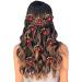 SHREEMEE Women Attractive Artificial Round Shape Flower with Golden Pearl Wedding Hair Accessories/Hair Pins/Juda Pins for Women and Girls- Maroon