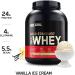 Optimum Nutrition 100% Whey Gold Standard 5lbs Vanilla Ice Cream - Premium Protein Powder for Muscle Growth & Recovery - Buy Online on GoSupps.com