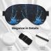 SSIMOO Tranquil Water Print Double-Sided Eye Mask | Soft Light Blocking Eye Cover for Better Sleep Quality - Black - Buy Online on GoSupps.com