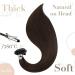 LAAVOO Real Hair Extensions - Brown Keratin Bonding U-Tip #4 - 50g 40cm - Premium Imported Quality for Seamless Volume - Buy Online on GoSupps.com