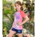 BesserBay Girls Rashguard Swimwear - UV Protection Short Sleeve Shirt - 140 Pink Wave Pattern - International Shipping Available - Buy Online on GoSupps.com