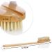 Com-Four 2x Bathing Brush Set - Long Removable Stem Wooden Back Brush for Showering & Swimming - Massage & Wellness - Brown (2 Pieces) - Buy Online on GoSupps.com