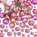 Dowarm 2650 Pieces Glass Flat Back Crystal Rhinestones Round Gems, 6 Sizes 1.5mm - 6.5mm, Flatback Crystals Loose Gemstones for Crafts Nail Face Art Clothes Jewelry (Rose Vitrail)