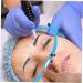 SKISUNO Eyebrow Threading Guide Stencil Eyebrow Alloy Outfit Positioning Measure Level Trimming Reusable Embroidery Measuring 25.5x1.3cm Blue - Buy Online on GoSupps.com