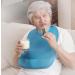 Yygmss Blue Waterproof Adult Bibs - Silicone Adjustable Washable & Easy to Clean for Seniors - Buy Online on GoSupps.com