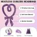 Heatless Hair Curler Band - Locken Wrapper for Overnight Curls | 180 cm Soft Non-Slip Headband in Violet - Achieve Beautiful Curls Without Heat! - Buy Online on GoSupps.com