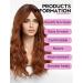 Wokestar Long Auburn Synthetic Hair Wig for Women with Curtain Fringe - Shop Now - Buy Online on GoSupps.com