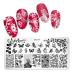 Nail Stamping Kit - 3pcs Butterfly Leaves Image Plates with Clear Stamp and Scraper for Nail Art Design - Buy Online on GoSupps.com