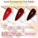 MTSSII Jelly Gel Nail Polish Set - Translucent Tortoise Shell Nails in Fall Shades - 6 Colors Soak Off UV LED Manicure Art Kit for DIY Home - Buy Online on GoSupps.com