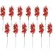 Yanwuwa Artificial Skewers for Wreaths Decorations - Red Pack of 12 | International Shipping Available - Buy Online on GoSupps.com