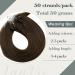 Laavoo Micro Loop Extensions - Real Hair Brown Microring Extensions | 50g 35cm Dark Brown #4 - Invisible 1g/s Hair Extensions - Buy Online on GoSupps.com