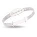 Dolce Valentina Personalised 925 Baby Bangle Bracelet For Baptism Christening Baby Shower Birthday For Newborn 0-1 yrs