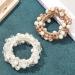 Brinie White Pearl Hair Ties - Pack of 2 Elastic Hair Bands with Rhinestone Ponytail Holder for Women and Girls - Buy Online on GoSupps.com