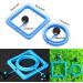 Fish Feeding Ring - Blue Floating Food Feeder with Suction Cup for Aquarium - Ideal for Guppy, Betta, Goldfish - Square and Round Shape Fish Tank Towels - Buy Online on GoSupps.com