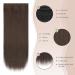 Feshfen Clip In Hair Extensions - 4PCs Synthetic Smooth Long Extensions for Women - Black Brown 50cm - Buy Online on GoSupps.com
