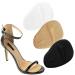 3 Pairs Metatarsal Pads Women Ball of Foot Cushions Anti Sliding Foot Pads for Open Toe Shoes Heel Inserts for Women No Slip Heel Grips Liners Shoe Pads for Loose Shoe Blisters (Beige Black Clear)