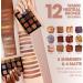 Bronze Copper Nude Eyeshadow Palette - 12 Highly Pigmented Shimmer Matte Colors For Professional Amber Light Gold Make Up Looks - Travel Size Eye Shadow Makeup Palette With Mirror Bronze Gold Copper Brown - Buy Online on GoSupps.com