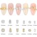 Gold Nail Charms - Zircon Metal Gem Crystal Jewelry Diamonds for Nail Art | Rhinestones & Decorative Accessories for 3D Nail Art - Buy Online on GoSupps.com