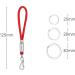 Buy Durable Nylon & Stainless Steel Materium Key Rings with Mini Carabiner | 3-Pack Red Keychains for Lanyards & Paracord - Buy Online on GoSupps.com