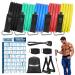 Exercise Resistance Bands with Handles for Working Out 150/200/250/300 lbs Workout Bands Set with Door Anchor for Physical Therapy Yoga Pilates Multicolor-150LBS