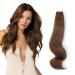 Depending on the amazing beauty hair real hair extensions tape real human hair semi-permanent 50g 20 pieces tape attached skin weft invisibly reusable reusable walnut brown color 3 35 cm #3